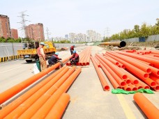 江蘇蘇州湖東110千伏變電站3號主變擴建工程線路工程頂管部分