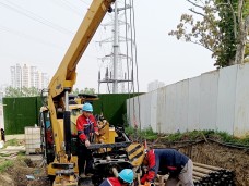 江蘇蘇州湖東110千伏變電站3號主變擴建工程線路工程頂管部分