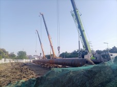 江蘇蘇州湖東110千伏變電站3號主變擴建工程線路工程頂管部分