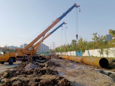 江蘇蘇州湖東110千伏變電站3號主變擴建工程線路工程頂管部分